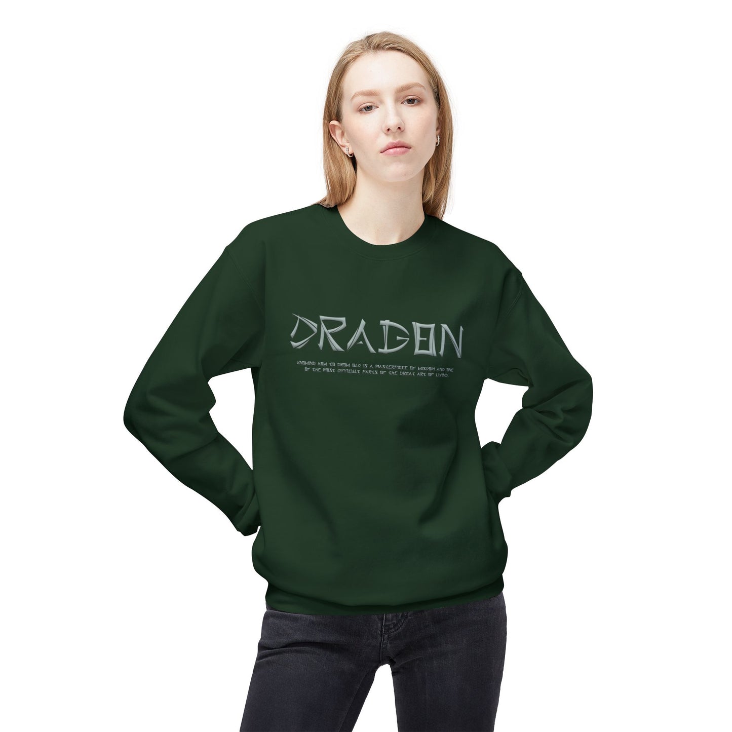 Unisex Midweight Softstyle Fleece Crewneck Sweatshirt - Dragon