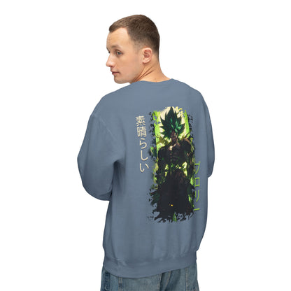 Unisex Lightweight Crewneck Sweatshirt - Broly