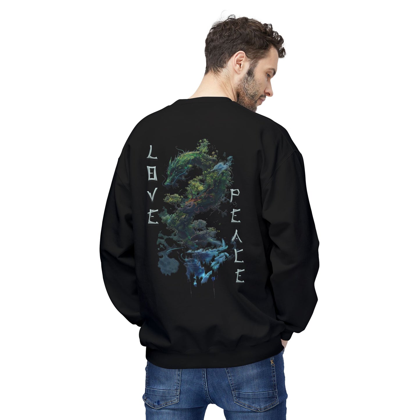Unisex Midweight Softstyle Fleece Crewneck Sweatshirt - Dragon