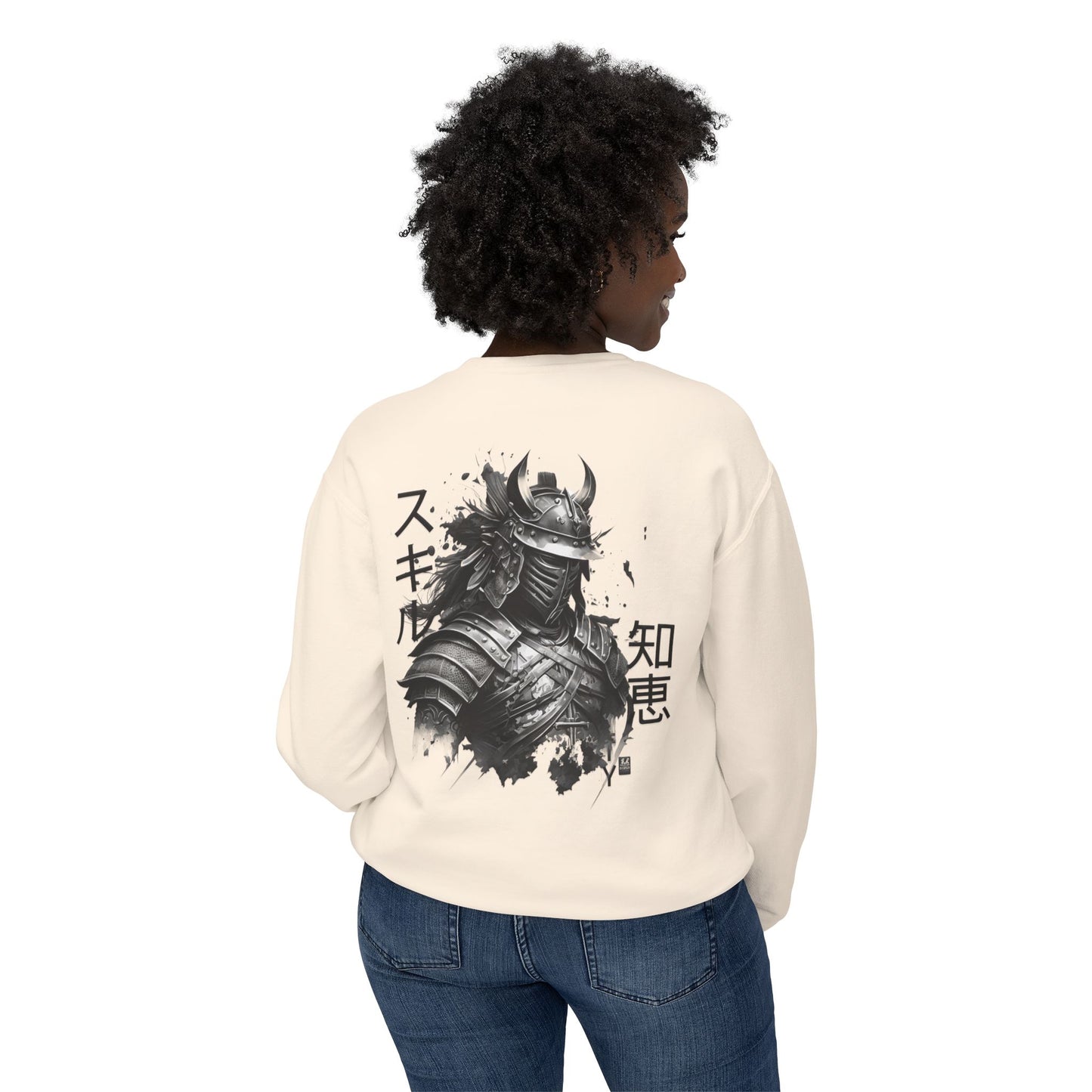 Unisex Lightweight Crewneck Sweatshirt - Samurai Jap