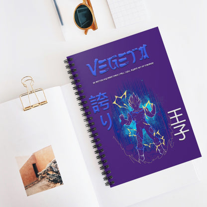 Spiral Notebook - Ruled Line - Vegeta Purple