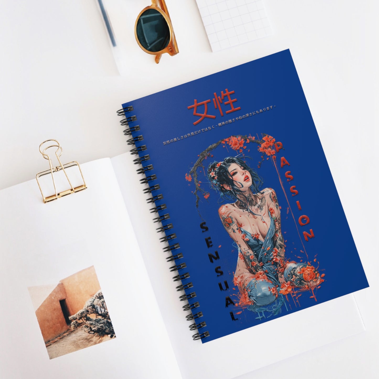 Spiral Notebook - Ruled Line - Women Blue