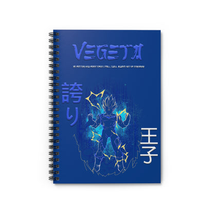 Spiral Notebook - Ruled Line - Vegeta Blue