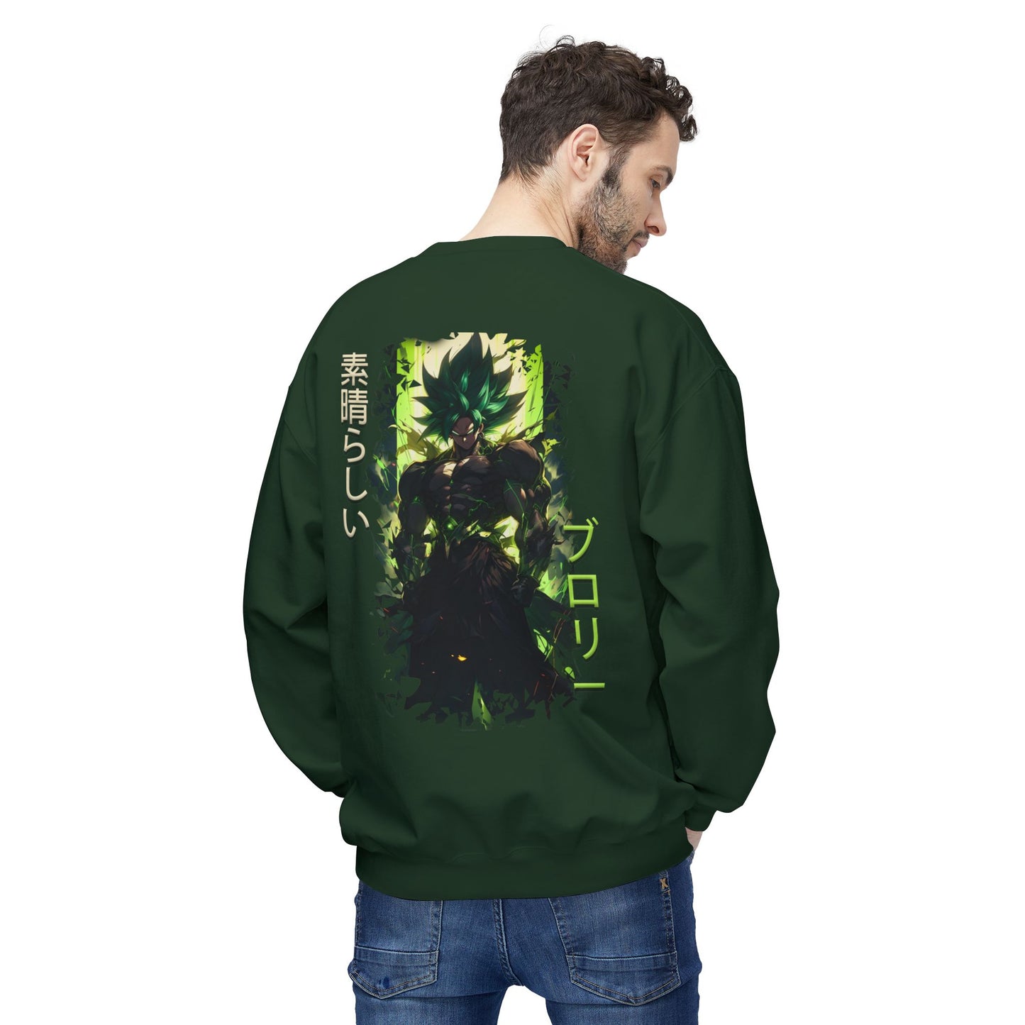 Unisex Midweight Softstyle Fleece Crewneck Sweatshirt - Broly