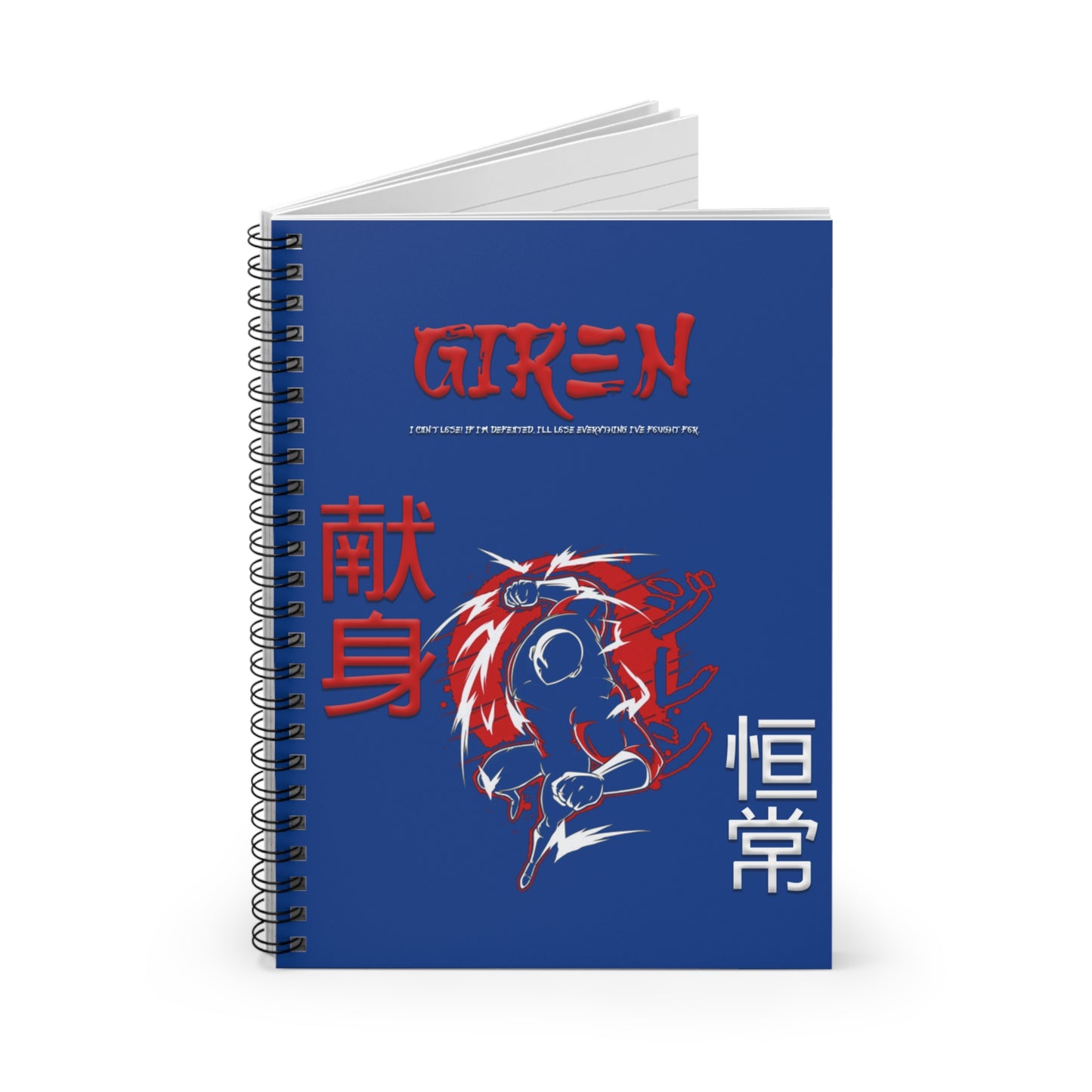 Spiral Notebook - Ruled Line - Giren Blue