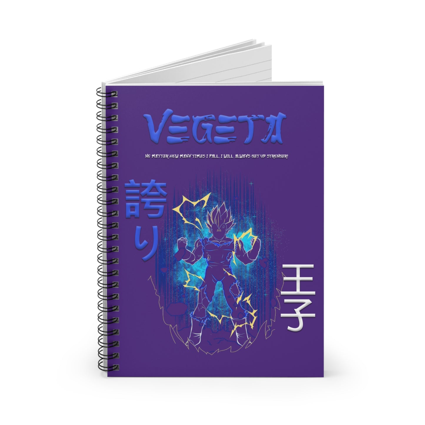 Spiral Notebook - Ruled Line - Vegeta Purple