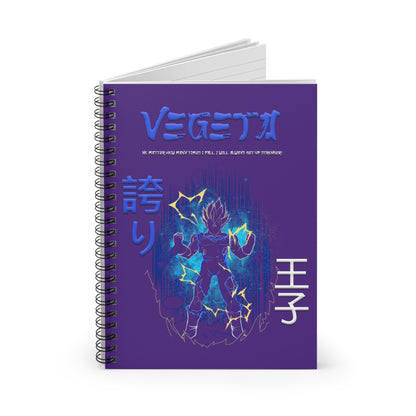 Spiral Notebook - Ruled Line - Vegeta Purple