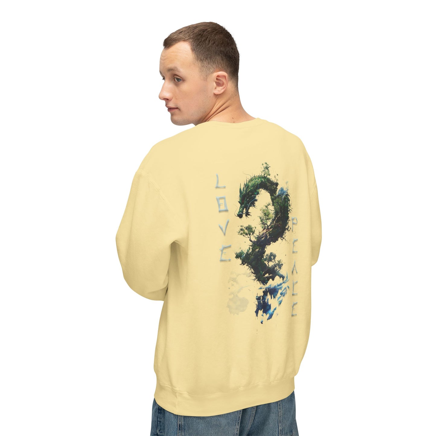 Unisex Lightweight Crewneck Sweatshirt - Dragon