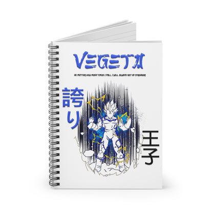 Spiral Notebook - Ruled Line - Vegeta