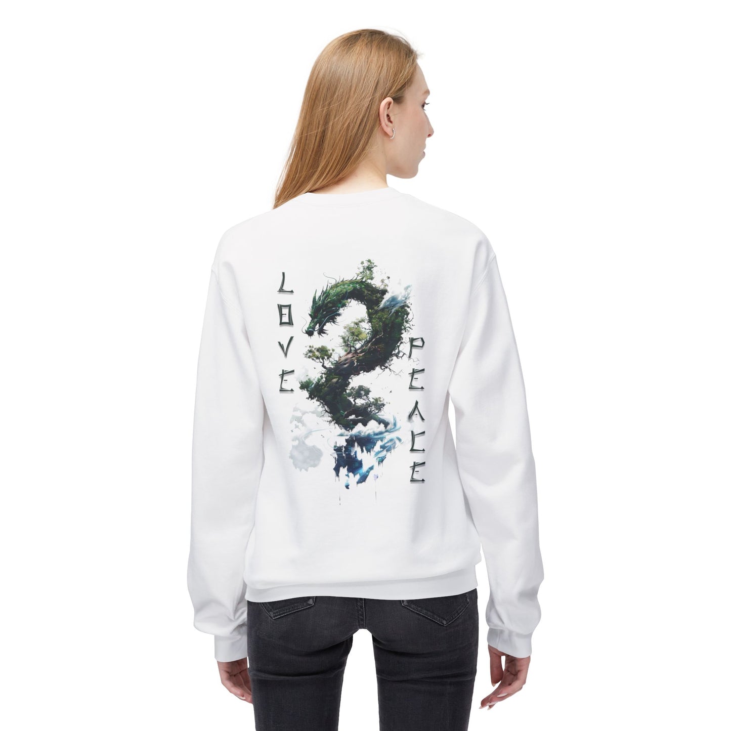 Unisex Midweight Softstyle Fleece Crewneck Sweatshirt - Dragon