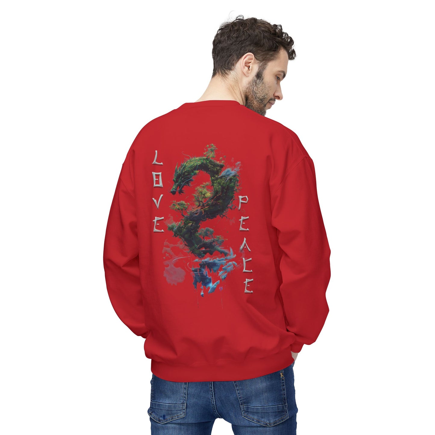 Unisex Midweight Softstyle Fleece Crewneck Sweatshirt - Dragon