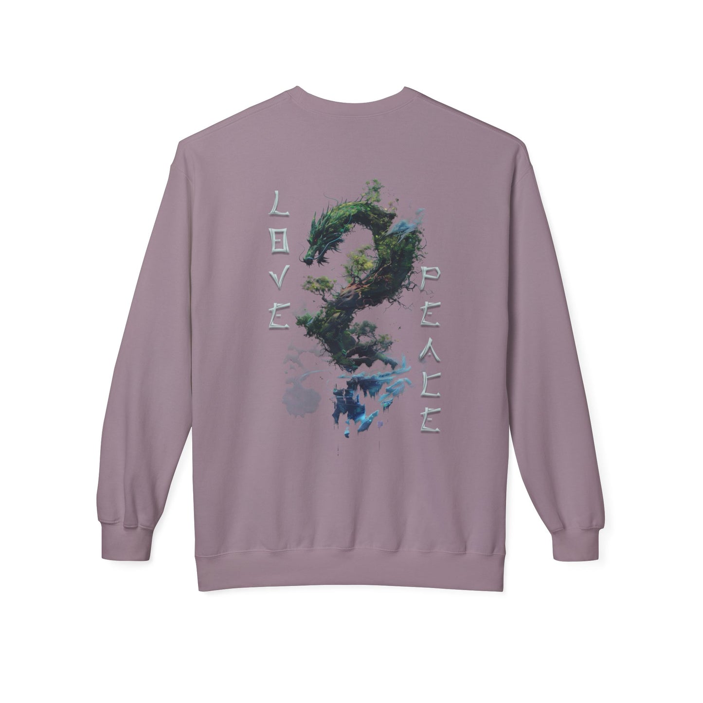 Unisex Midweight Softstyle Fleece Crewneck Sweatshirt - Dragon