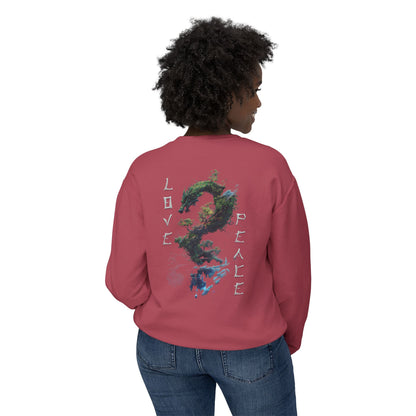Unisex Lightweight Crewneck Sweatshirt - Dragon