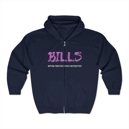 Unisex Heavy Blend™ Full Zip Hooded Sweatshirt - Bills