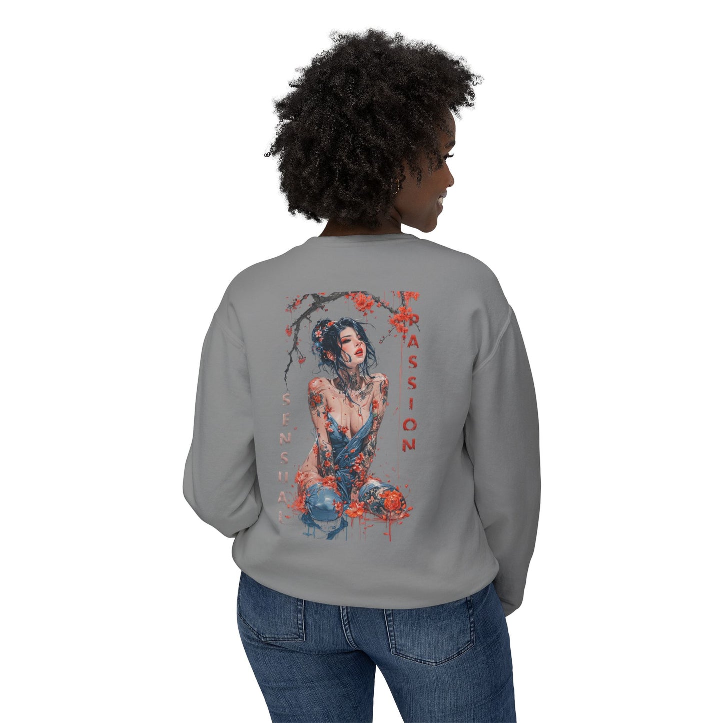 Unisex Lightweight Crewneck Sweatshirt - Women