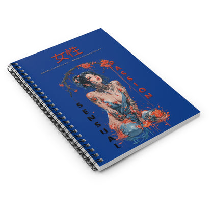 Spiral Notebook - Ruled Line - Women Blue