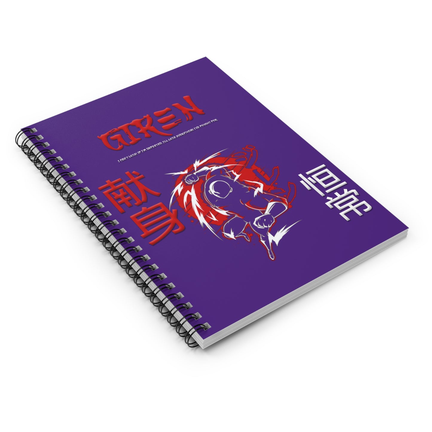 Spiral Notebook - Ruled Line - Giren Purple