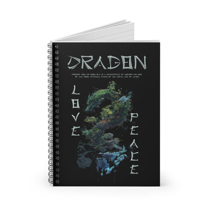 Spiral Notebook - Ruled Line - Dragon Black
