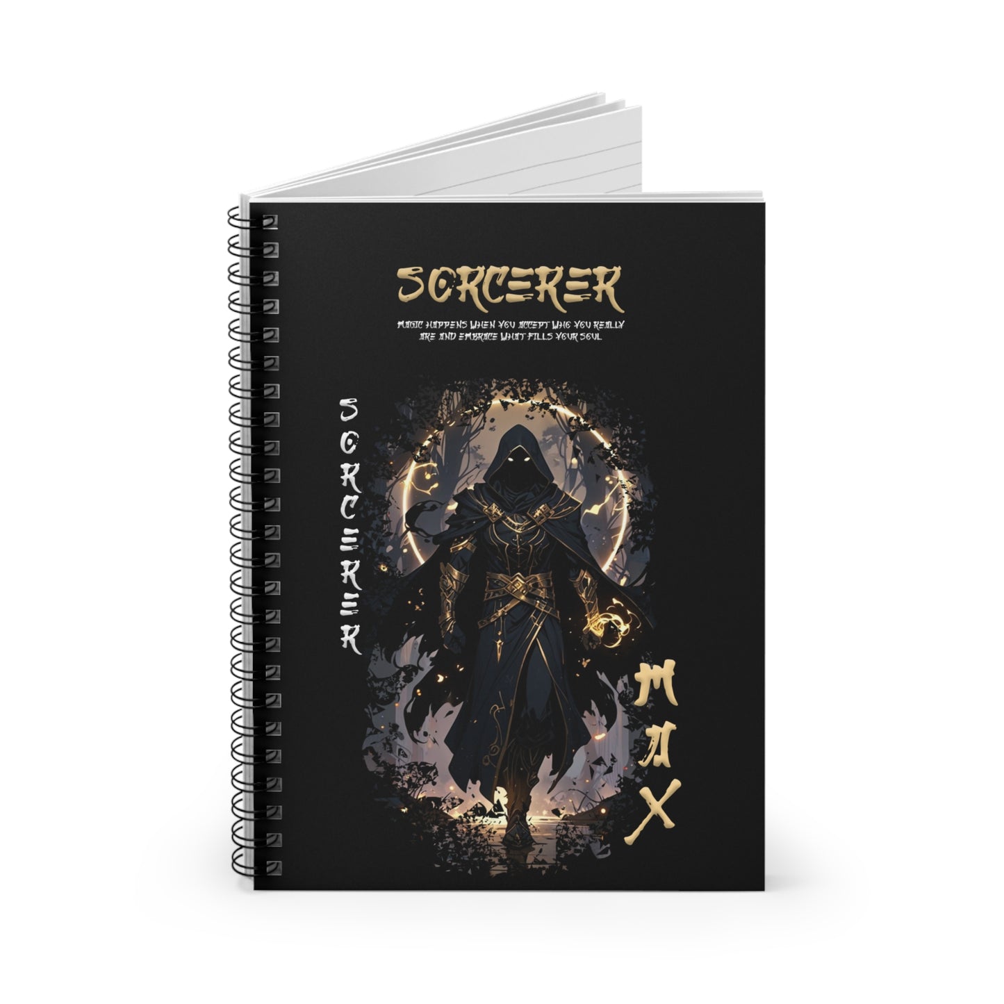 Spiral Notebook - Ruled Line - Sorcerer Black