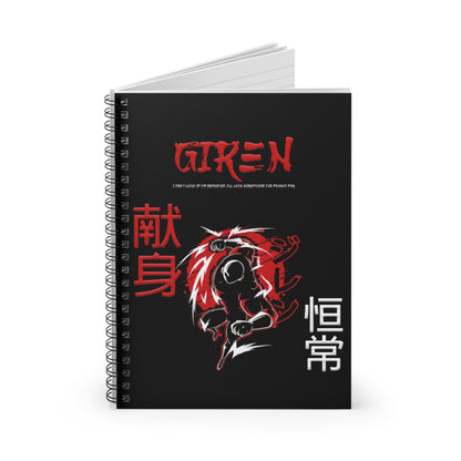Spiral Notebook - Ruled Line - Giren Black