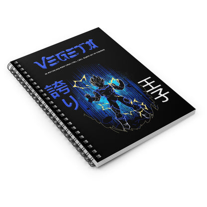 Spiral Notebook - Ruled Line - Vegeta Black