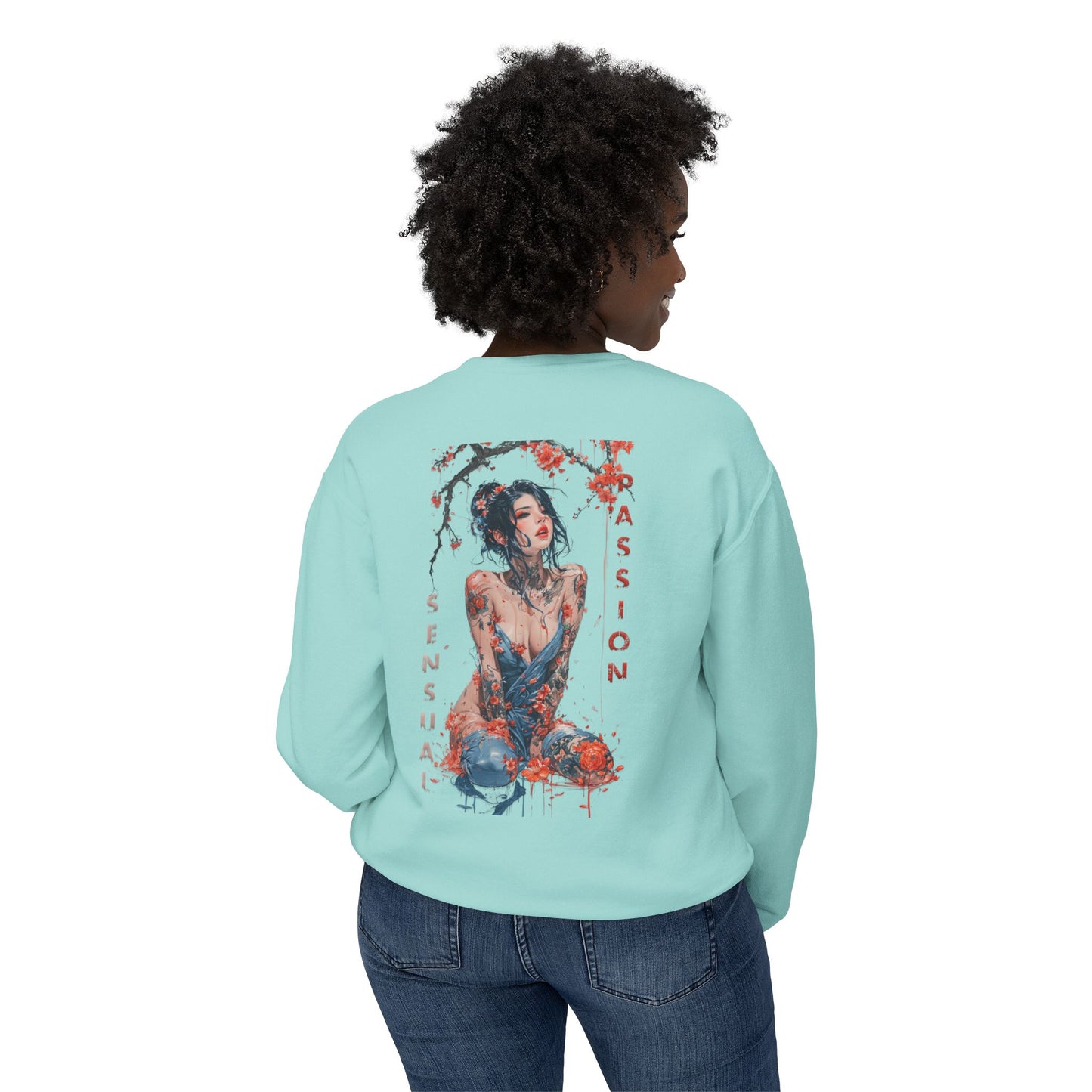 Unisex Lightweight Crewneck Sweatshirt - Women