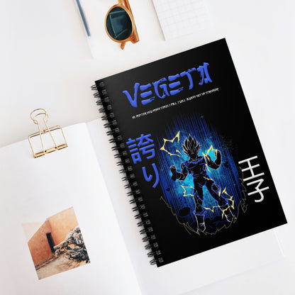 Spiral Notebook - Ruled Line - Vegeta Black