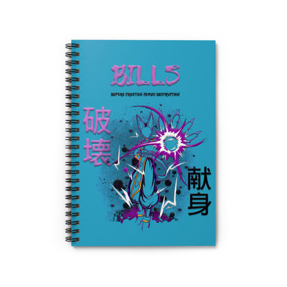 Spiral Notebook - Ruled Line Bills Turquoise