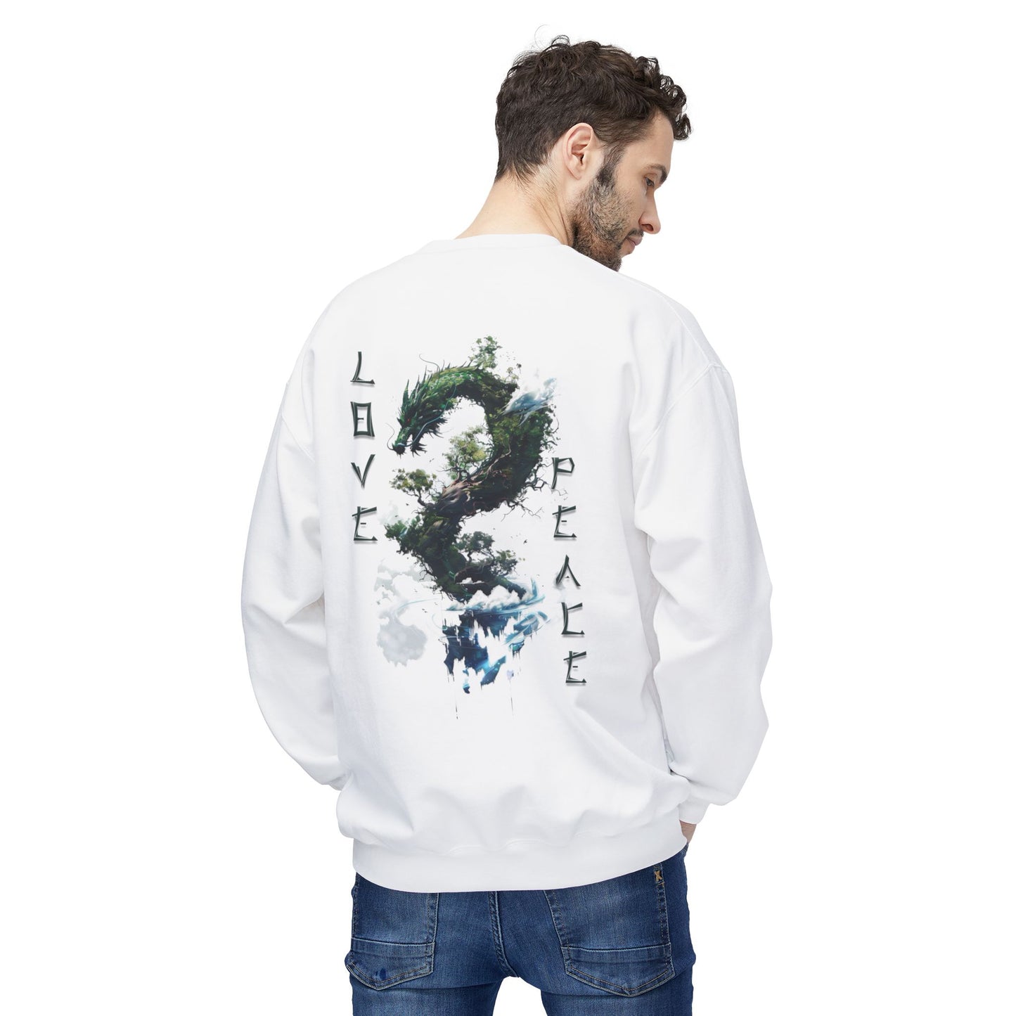 Unisex Midweight Softstyle Fleece Crewneck Sweatshirt - Dragon