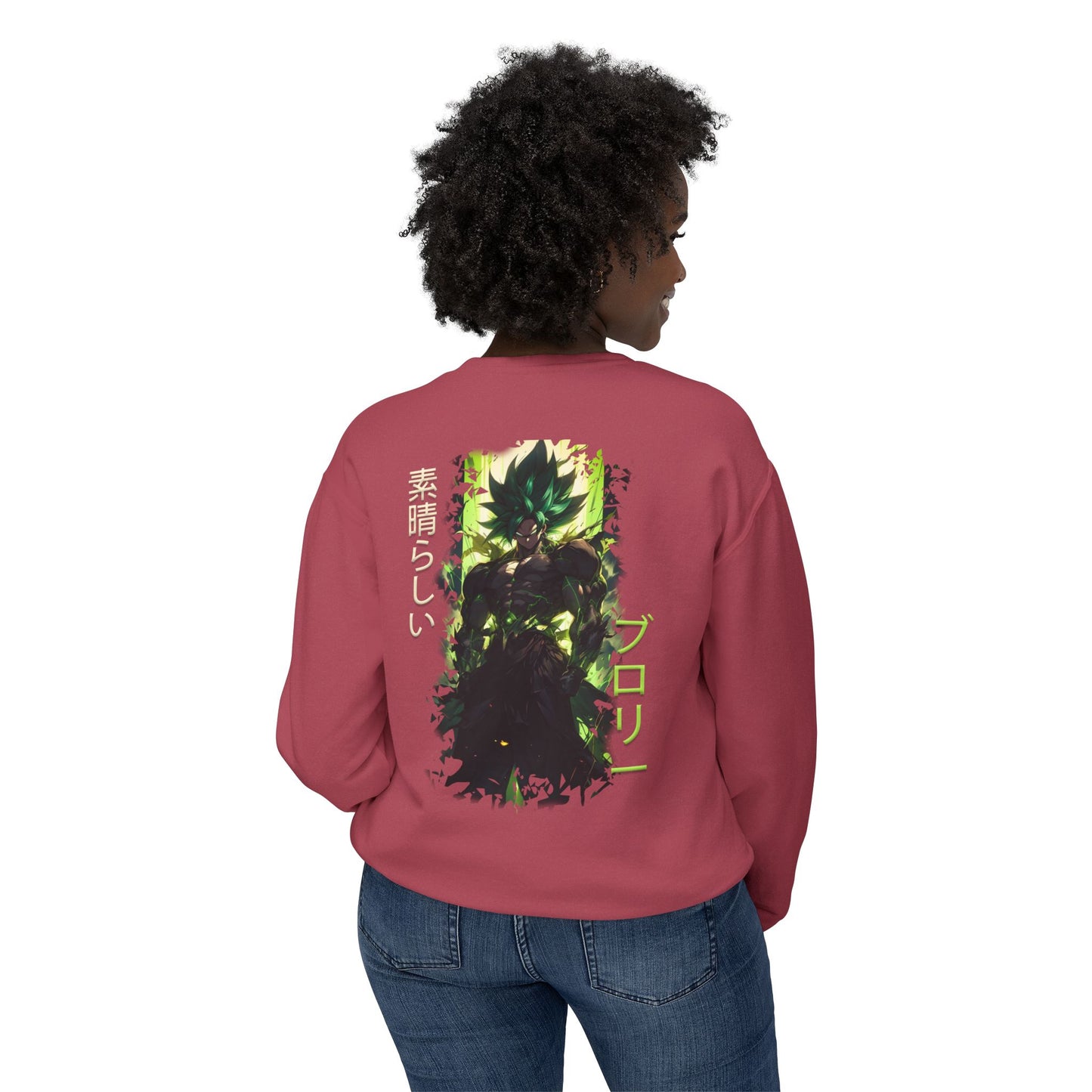 Unisex Lightweight Crewneck Sweatshirt - Broly