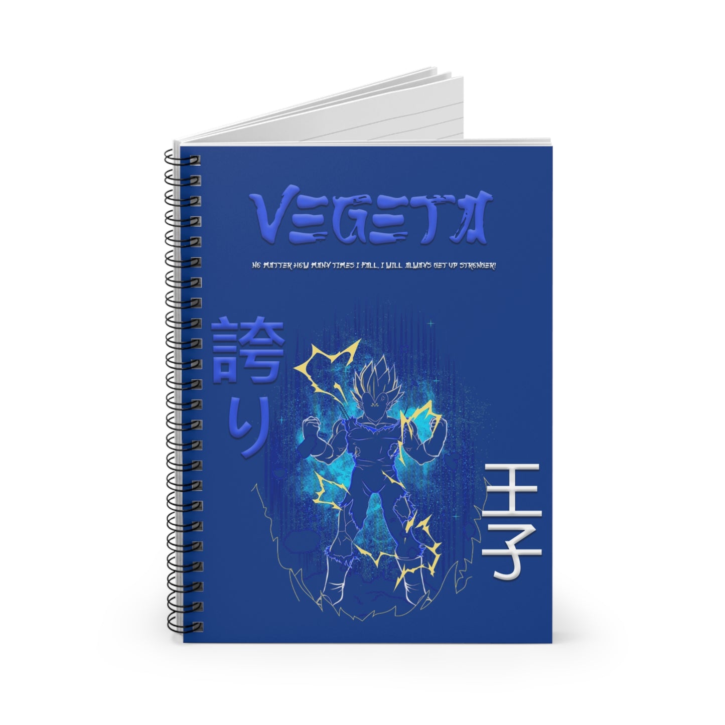Spiral Notebook - Ruled Line - Vegeta Blue