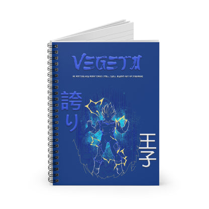 Spiral Notebook - Ruled Line - Vegeta Blue