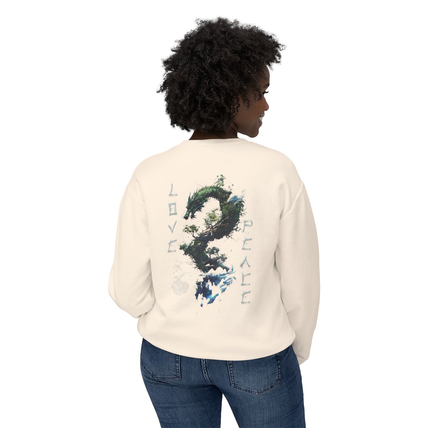 Unisex Lightweight Crewneck Sweatshirt - Dragon
