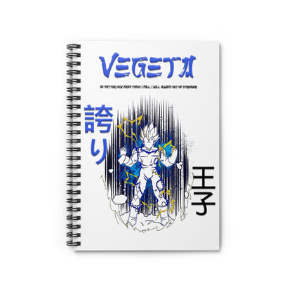 Spiral Notebook - Ruled Line - Vegeta