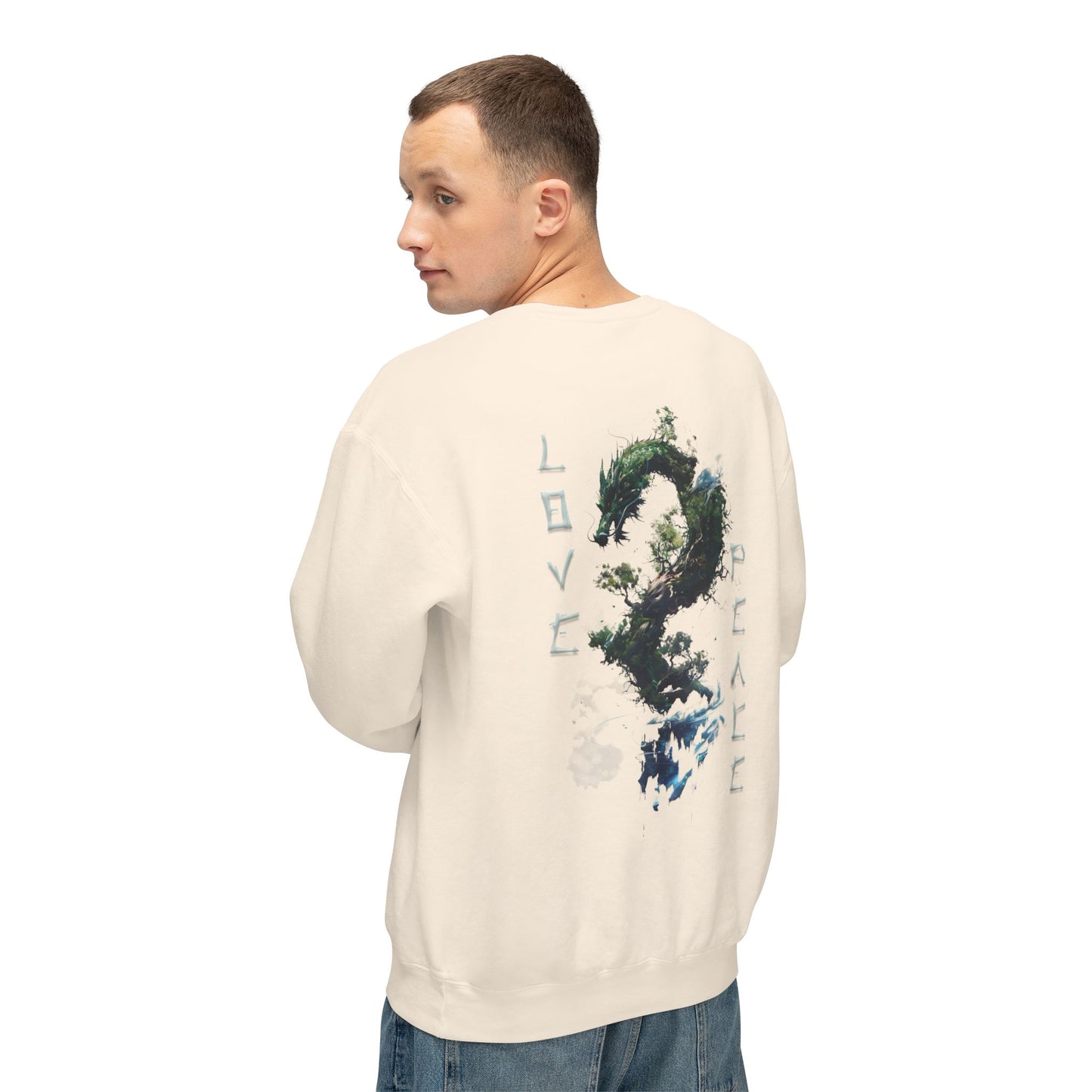 Unisex Lightweight Crewneck Sweatshirt - Dragon