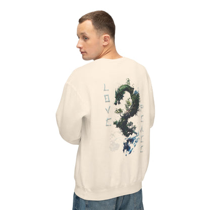 Unisex Lightweight Crewneck Sweatshirt - Dragon