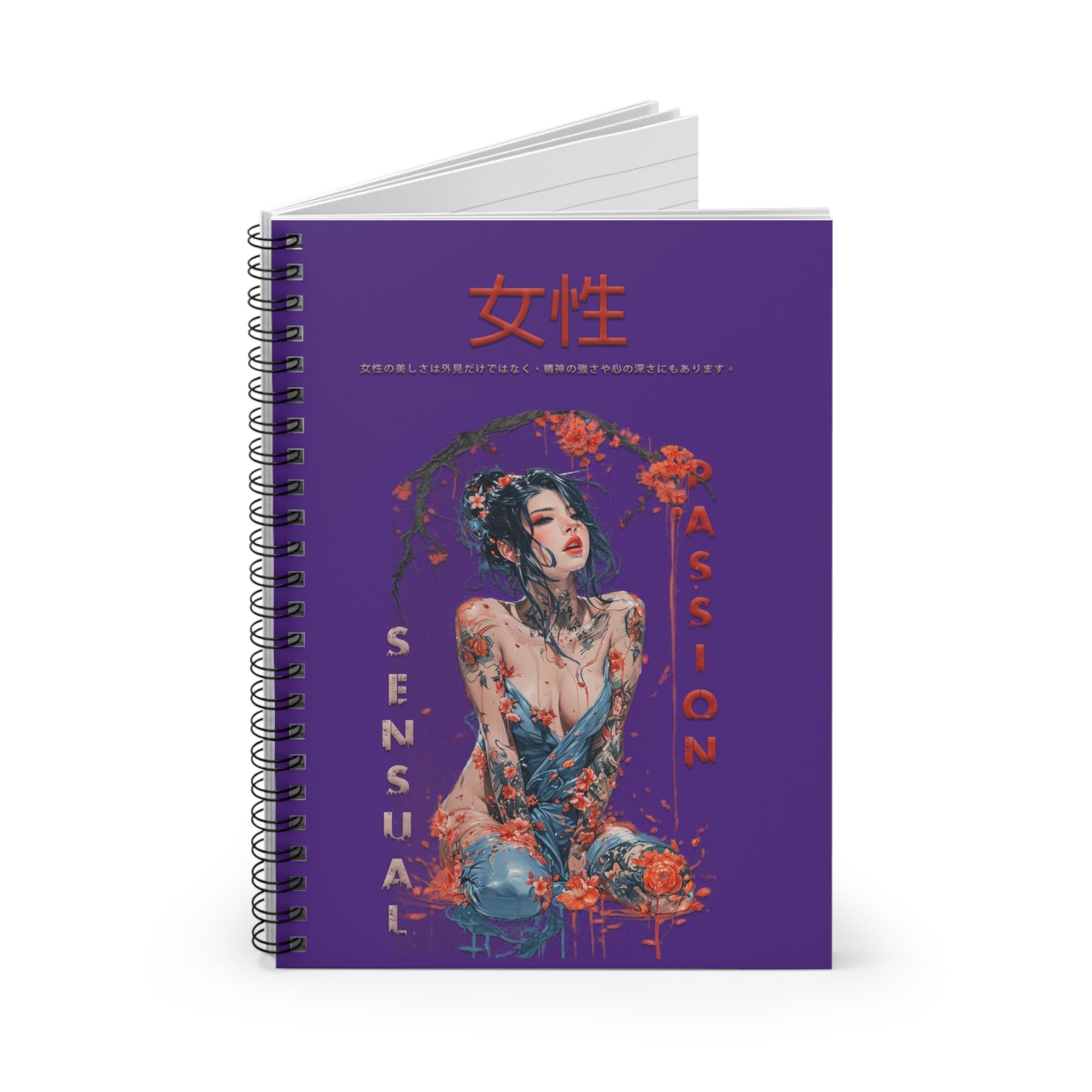 Spiral Notebook - Ruled Line - Women Purple
