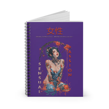 Spiral Notebook - Ruled Line - Women Purple