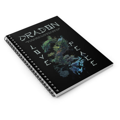 Spiral Notebook - Ruled Line - Dragon Black
