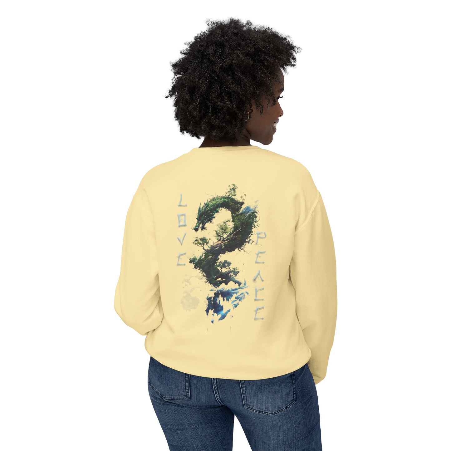 Unisex Lightweight Crewneck Sweatshirt - Dragon