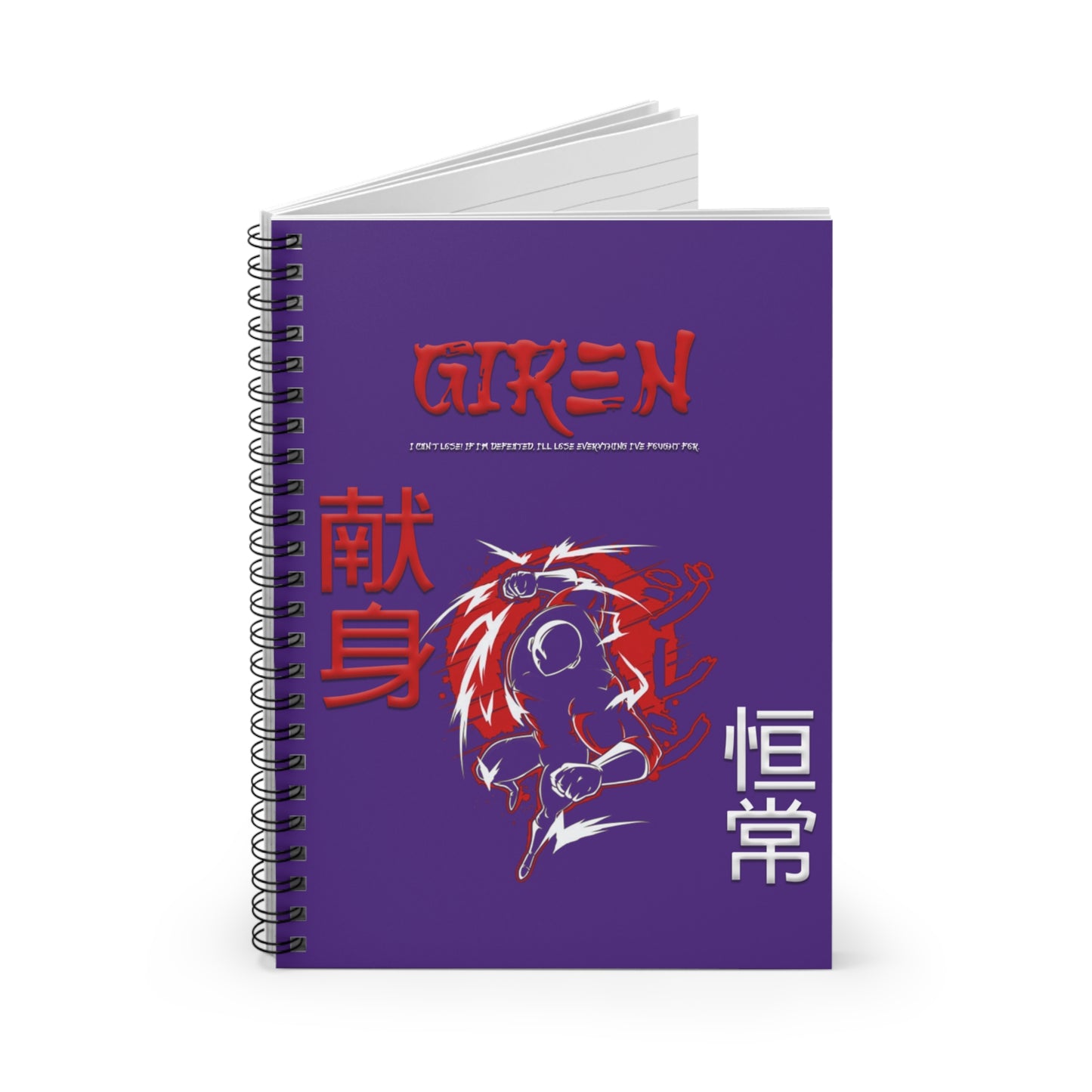 Spiral Notebook - Ruled Line - Giren Purple