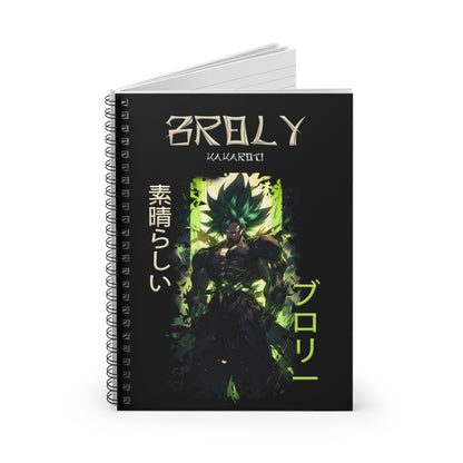 Spiral Notebook - Ruled Line - Broly Black