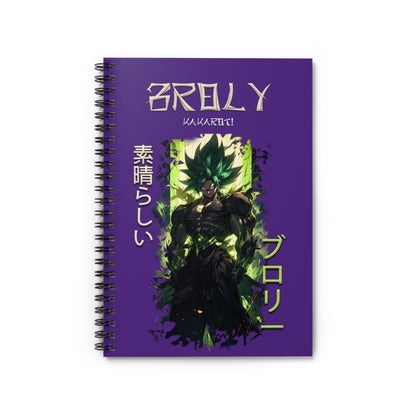 Spiral Notebook - Ruled Line - Broly Purple