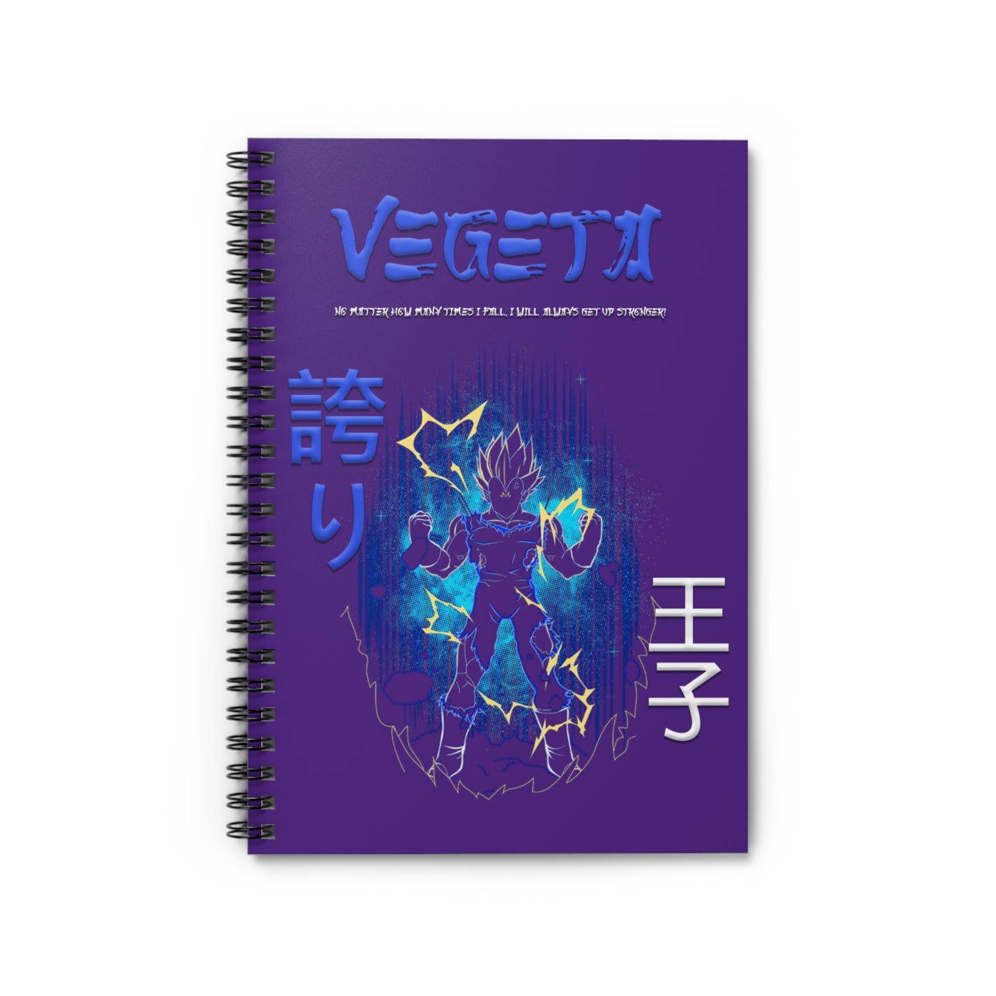 Spiral Notebook - Ruled Line - Vegeta Purple