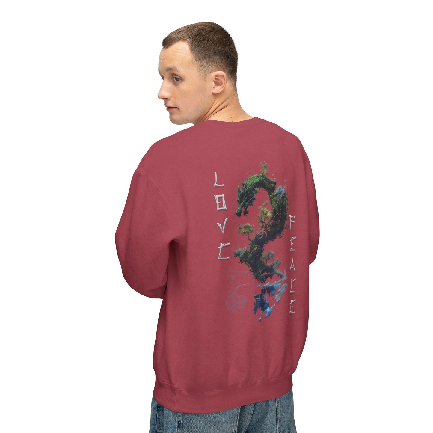 Unisex Lightweight Crewneck Sweatshirt - Dragon