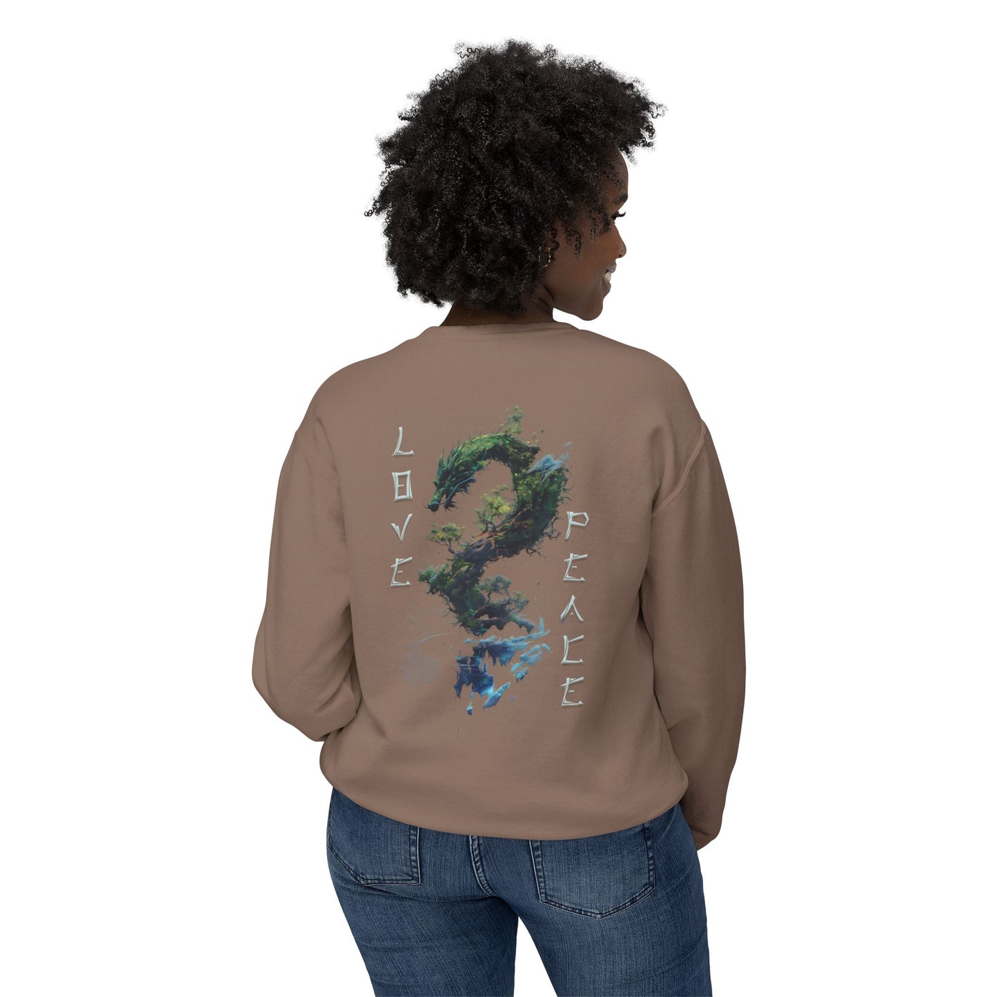 Unisex Lightweight Crewneck Sweatshirt - Dragon
