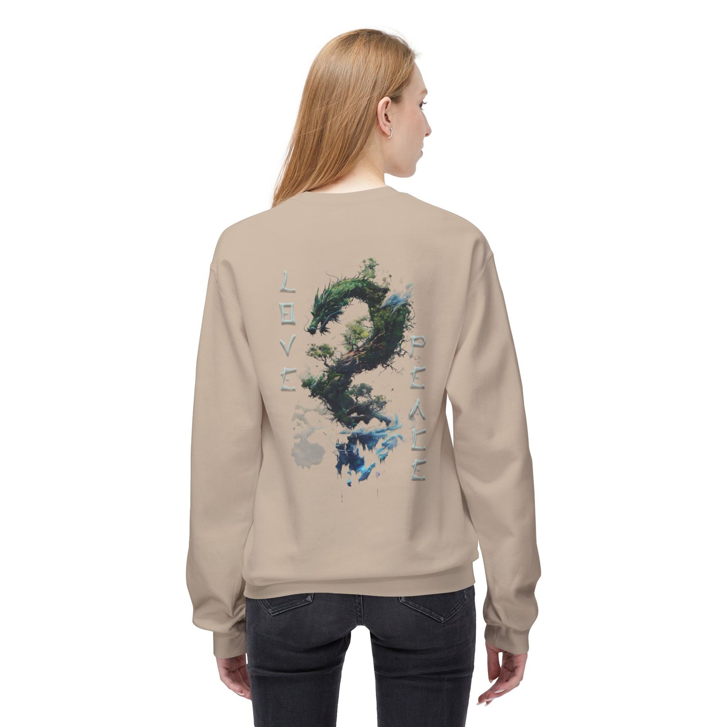 Unisex Midweight Softstyle Fleece Crewneck Sweatshirt - Dragon
