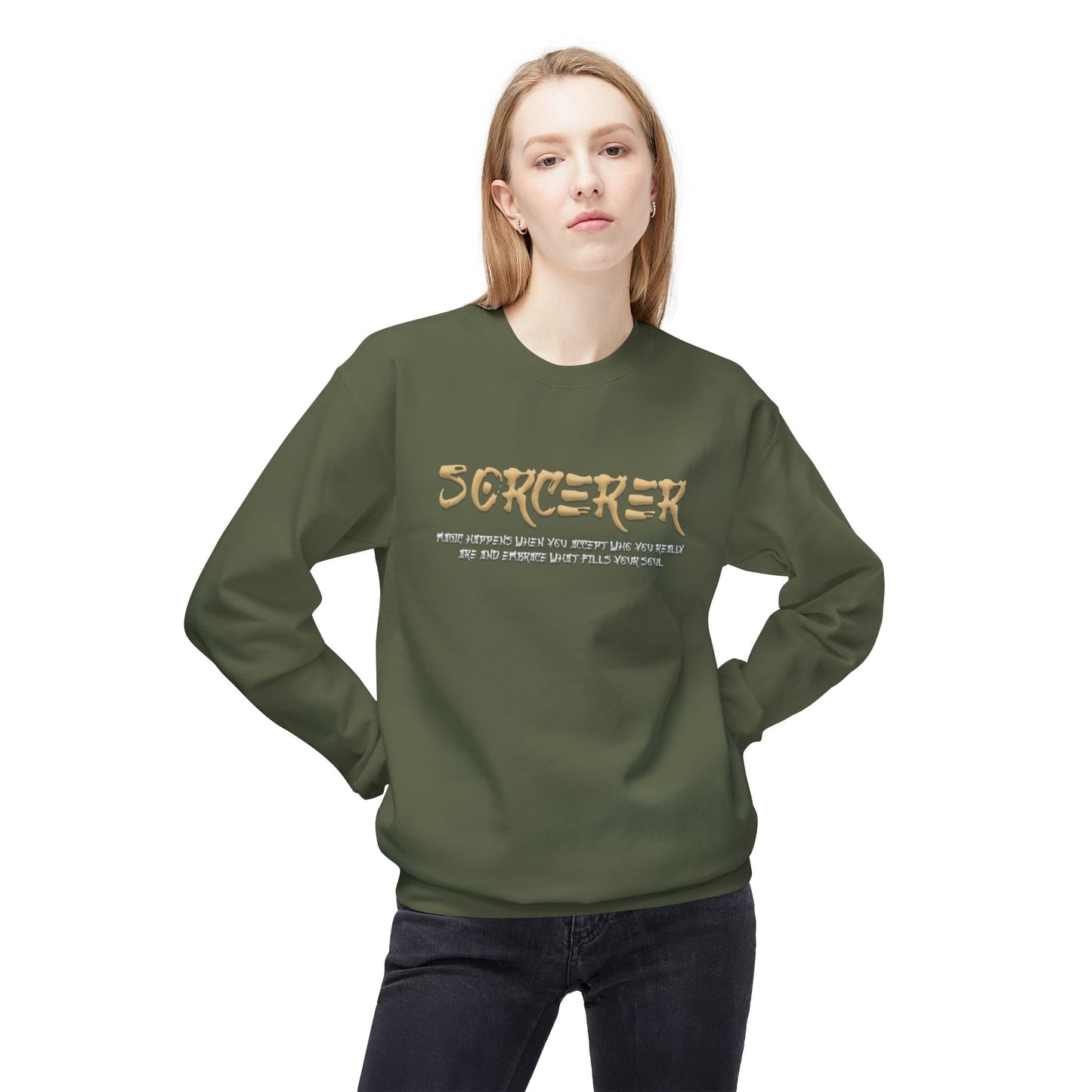 Unisex Midweight Softstyle Fleece Crewneck Sweatshirt - Sorcerer