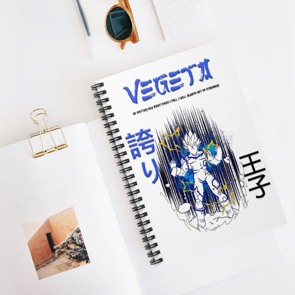 Spiral Notebook - Ruled Line - Vegeta