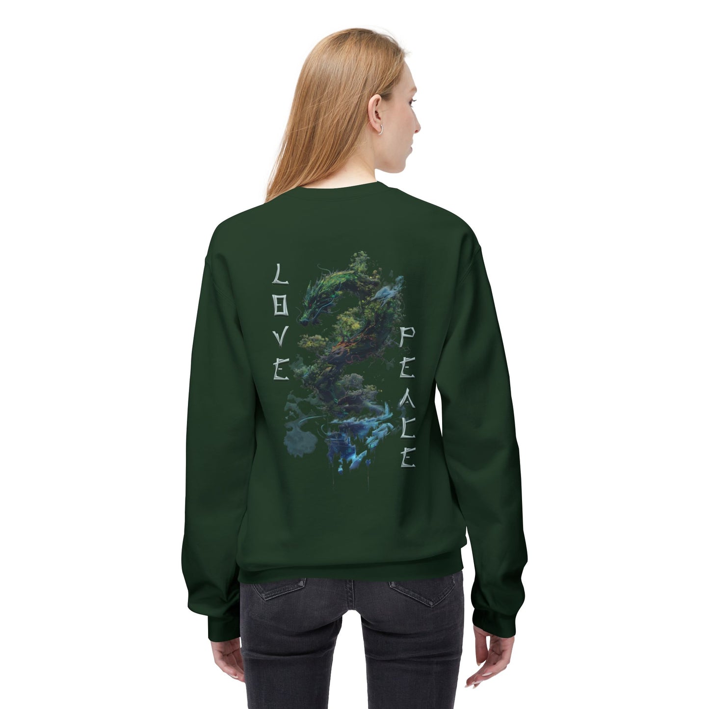 Unisex Midweight Softstyle Fleece Crewneck Sweatshirt - Dragon